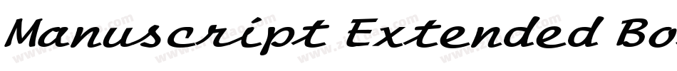 Manuscript Extended Bold字体转换